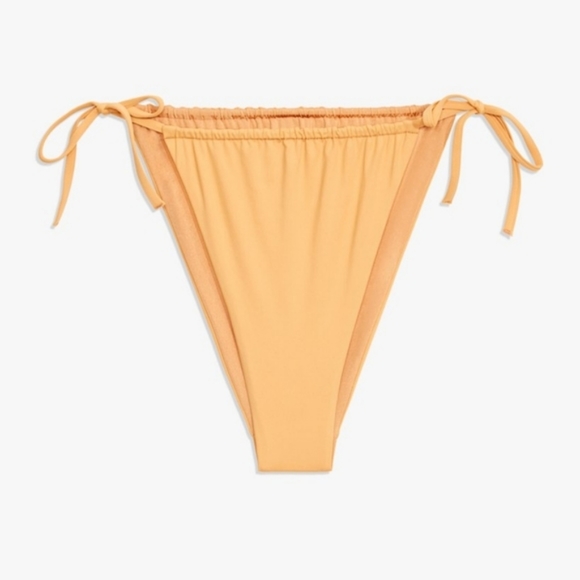 WeWoreWhat Ruched Bikini Bottoms Gold Orange - Picture 5 of 6